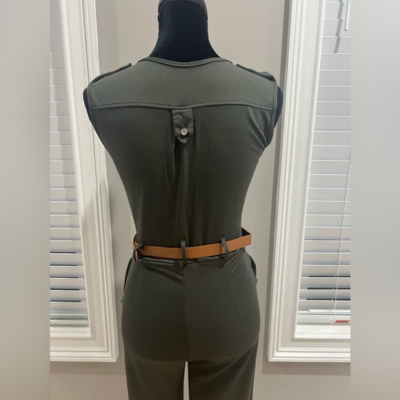 Olive Green, Wide-Leg Jumpsuit - Picture 10 of 12